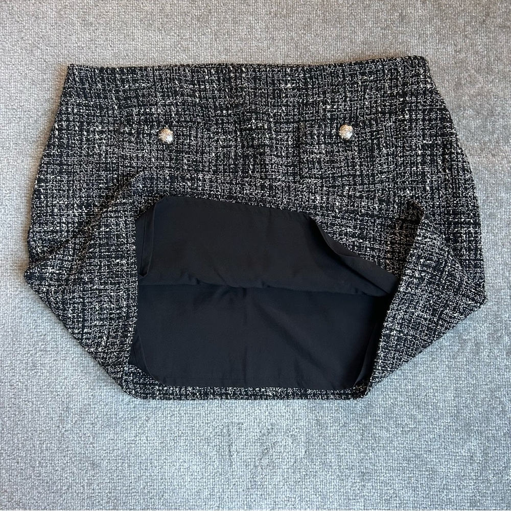 Lauren Ralph Lauren Women’s Black and White Bouclé Pencil Miniskirt, Size 18W - Picture 8 of 16